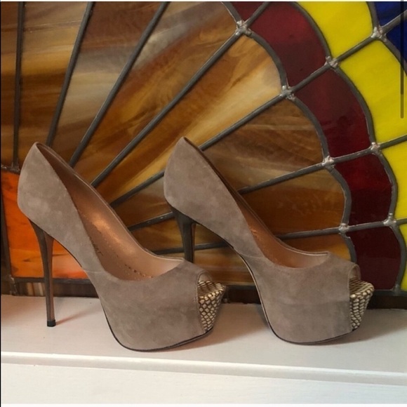 🆕 Jean Michel Cazabat suede platform heels - Picture 2 of 9